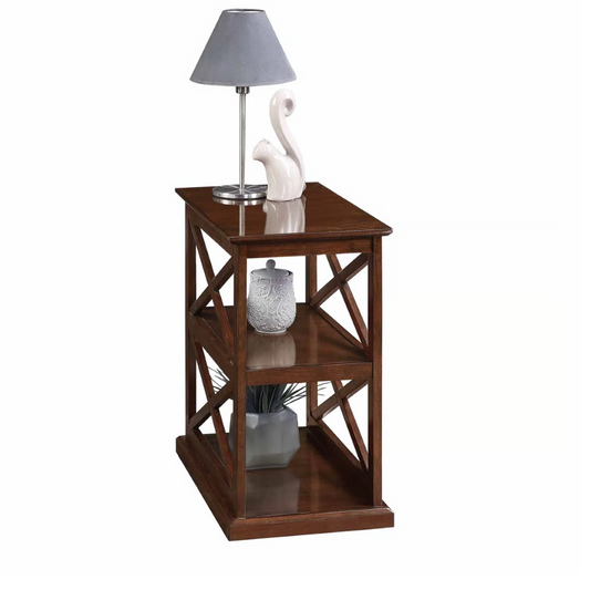 24'' Chairside End Table with Storage Shelf & Drawer